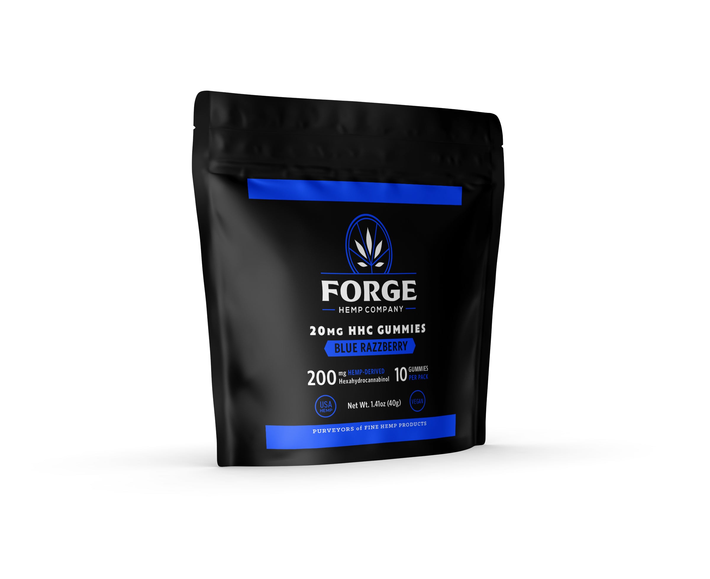 10-Piece HHC Gummies (400mg), Blue Razzberry
