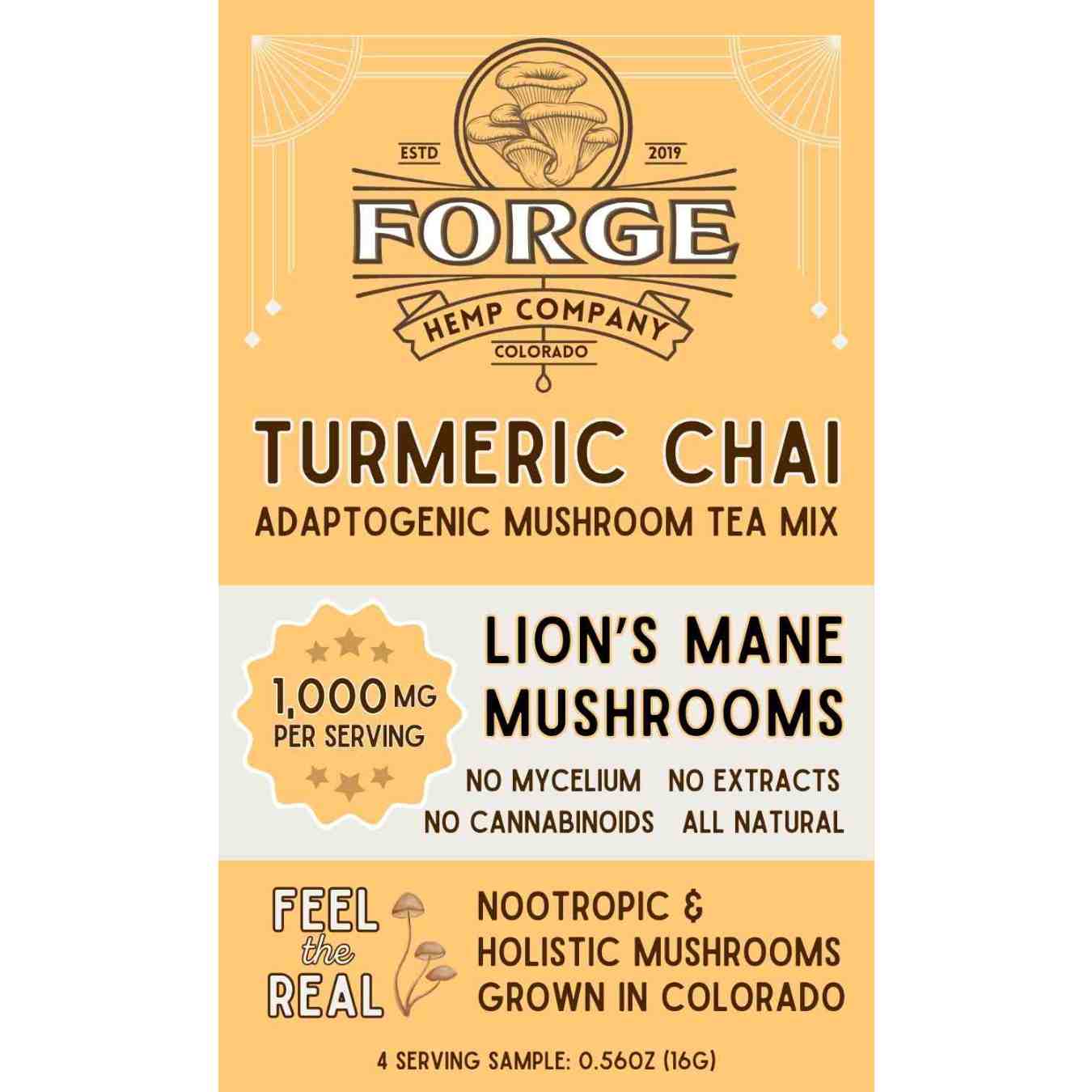 Lion's Mane Turmeric Chai Sample | 4 Servings