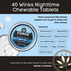 Forge Hemp Company 40 Winks Nighttime CBN Chewable Tablets packaging with product details.
