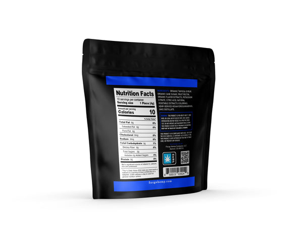 10-Piece HHC Gummies (400mg), Blue Razzberry