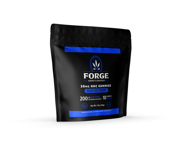 10-Piece HHC Gummies (400mg), Blue Razzberry