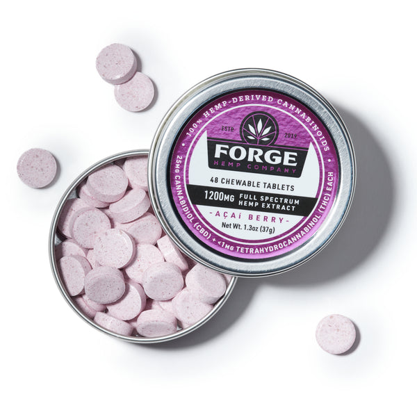 Full Spectrum CBD Chewable Tablets – Açaí Berry