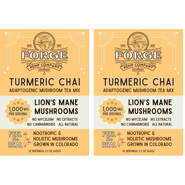 Lion's Mane Turmeric Chai | 15-Day Supply | 1,000 mg Whole Lion's Mane