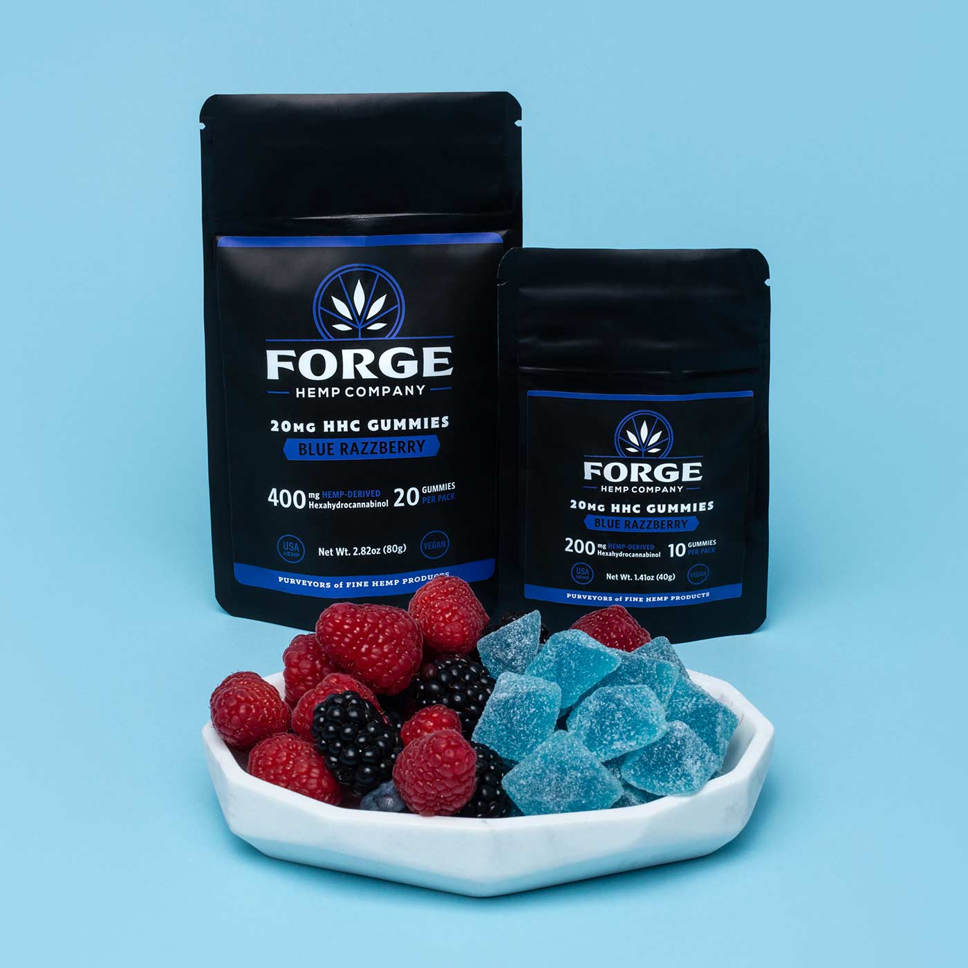 Forge Blue Razzberry HHC Gummies